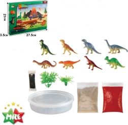 Scena 3D di dinosauri fai-da-te
