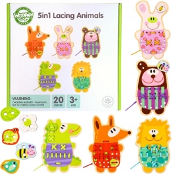 Animali da Legare in Legno Woopie Green 5 in 1