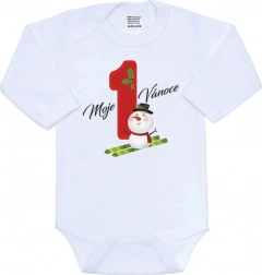 Body neonato con stampa Il mio primo Natale NEW BABY