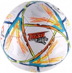 pallone da calcio colorato misura 5, cucito in pelle, 23 cm