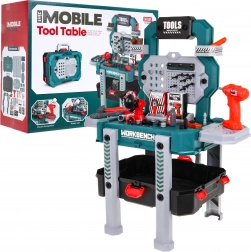 Banco da lavoro per bambini 2in1 – valigetta e postazione – Blu