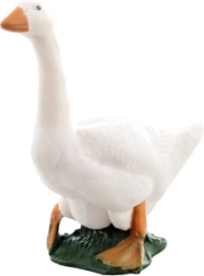 Figurina in plastica oca su prato 6 × 7 cm