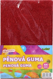 Gomma piuma adesiva A4 20x30 cm con glitter, 10 pz