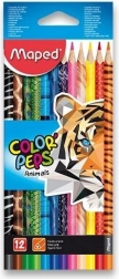 MAPED pastelli triangolari Color'Peps Animals, 12 pezzi