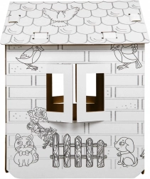 Casetta di cartone XXL da colorare per bambini – Cavalli