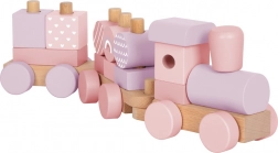 Trenino in legno rosa Small Foot