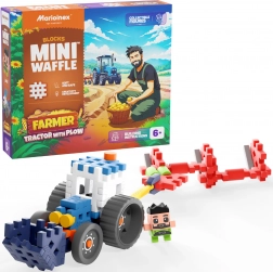 Costruzioni MINI WAFFLE FARMER – trattore con aratro, 50 pezzi