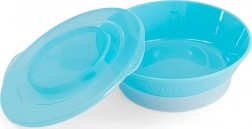 Twistshake ciotola blu con coperchio e antiscivolo