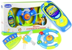Set musicale interattivo per bambini - volante, telefono e chiavi