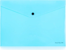 Busta con bottone A4 PASTELINI blu