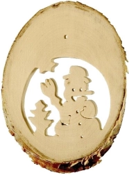 Decorazione sospesa in legno invernale per bambini 10 pz