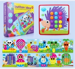 Mosaico con bottoni Riccio – allenamento della motricità fine