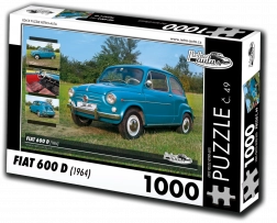 Puzzle RETRO-AUTA Fiat 600 D (1964) 1000 pezzi