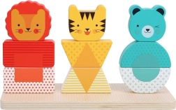 Petite Collage puzzle in legno con animali