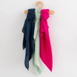 pannolini di cotone colorati New Baby 70 × 80 cm, 3 pz – per bambine