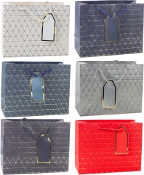 Busta regalo con linee dorate