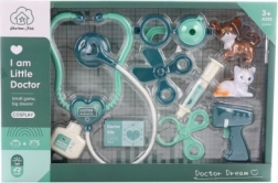 Set veterinario con cagnolino e gattino a batterie