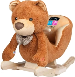 Orsetto a dondolo in peluche con suoni PlayTo, marrone