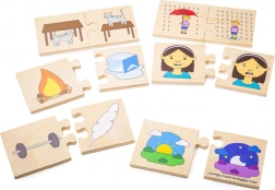 Bigjigs Toys puzzle didattico in legno – opposti