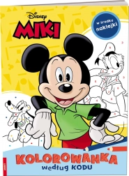 Disney libro da colorare secondo il codice con adesivi Mickey