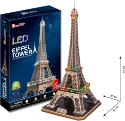 CUBICFUN puzzle 3D luminoso Torre Eiffel con illuminazione LED, 84 pezzi