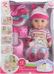 Bambola 30 cm con suoni e funzione pipì con accessori