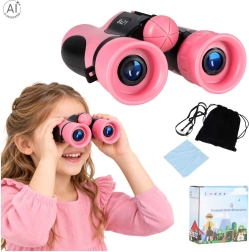 Binocolo per bambini 8x21 con custodia rosa