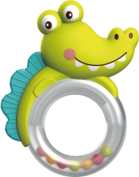 Sonaglio e massaggiagengive per bambini a forma di coccodrillo