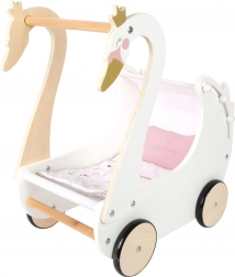 Passeggino in legno per bambini Cigno