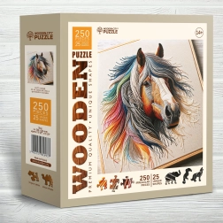 puzzle in legno cavallo gentile 250 pezzi