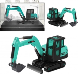 Modello da collezione di escavatore cingolato Huina verde 1:80