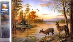Norimpex pittura con diamanti Cervi al lago 30 × 40 cm