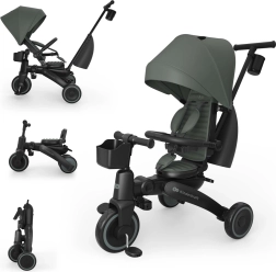 Kinderkraft jazz 3 triciclo pieghevole per bambini verde (9m+)
