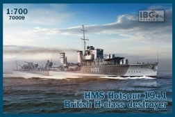 Modello in plastica della nave HMS Hotspur (1941) – cacciatorpediniere classe H