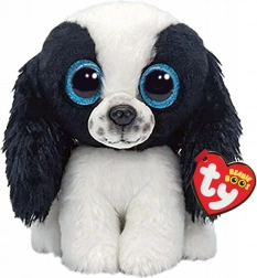Cagnolino di peluche TY sissy 15 cm (bianco e nero)