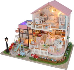 miniatura di casetta graziosa villa con illuminazione LED