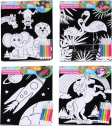 Set creativo in velluto 21,5 × 30 cm con 5 pennarelli