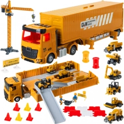 Camion da cantiere con gru e accessori – grande set TIR per bambini