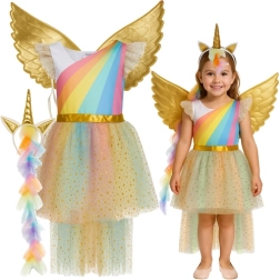 Costume da unicorno per bambini 3 pezzi 122–128 cm KRUZZEL