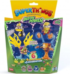 SuperThings Neon Power pacchetto da collezione 6 figurine con esoscheletri