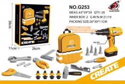 Set giallo del piccolo tuttofare con zainetto