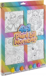 Pittura con i numeri 4in1 per ragazze – set creativo