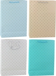 Busta regalo con pois dorati