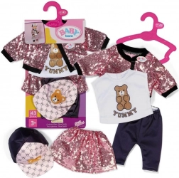baby born glam outfit – set a cinque pezzi di abiti per bambole 43 cm