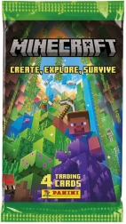 Carte collezionabili Panini Minecraft Serie 3 (Create, Explore, Survive) – bustina booster 4 carte