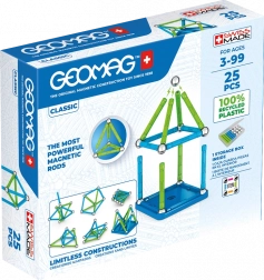 Set di costruzioni magnetiche GEOMAG Classic Recycled – 25 pezzi