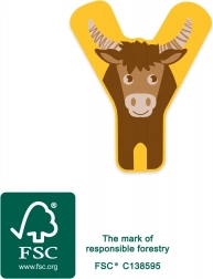 Small Foot lettera in legno Y