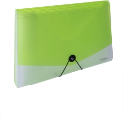 Organizer per documenti A4 con chiusura elastica Opaline trasparente-verde