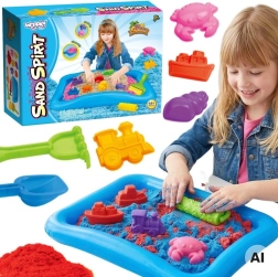 Set Woopie con sabbia cinetica e sabbiera gonfiabile