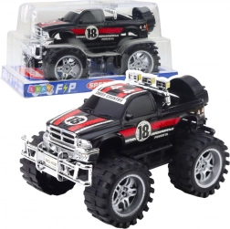 Fuoristrada a trazione posteriore, ruote grandi, rosso‑nero